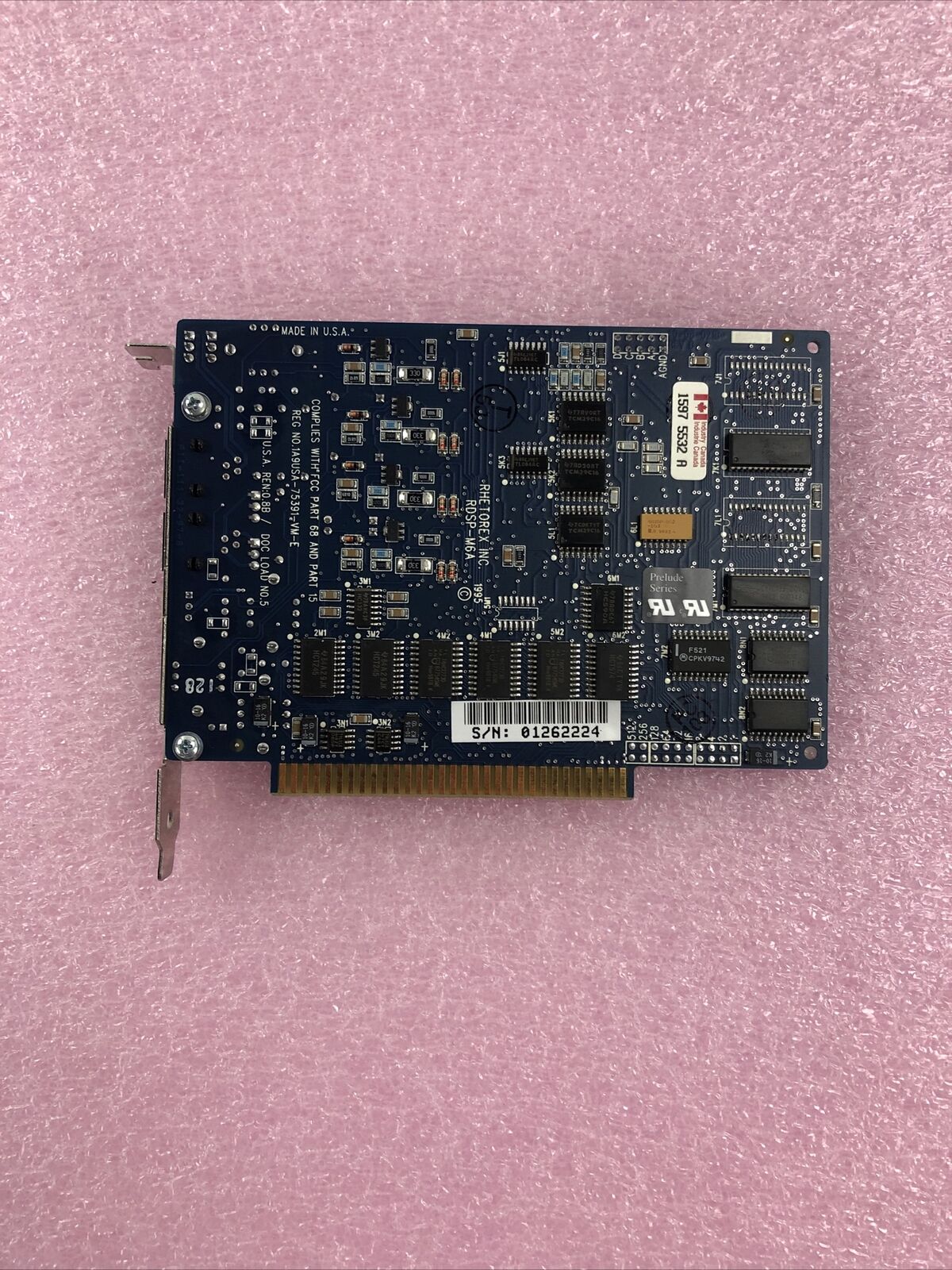 Rhetorex Quartet -RDSP Quartet 4 Port ISA Telephony Board