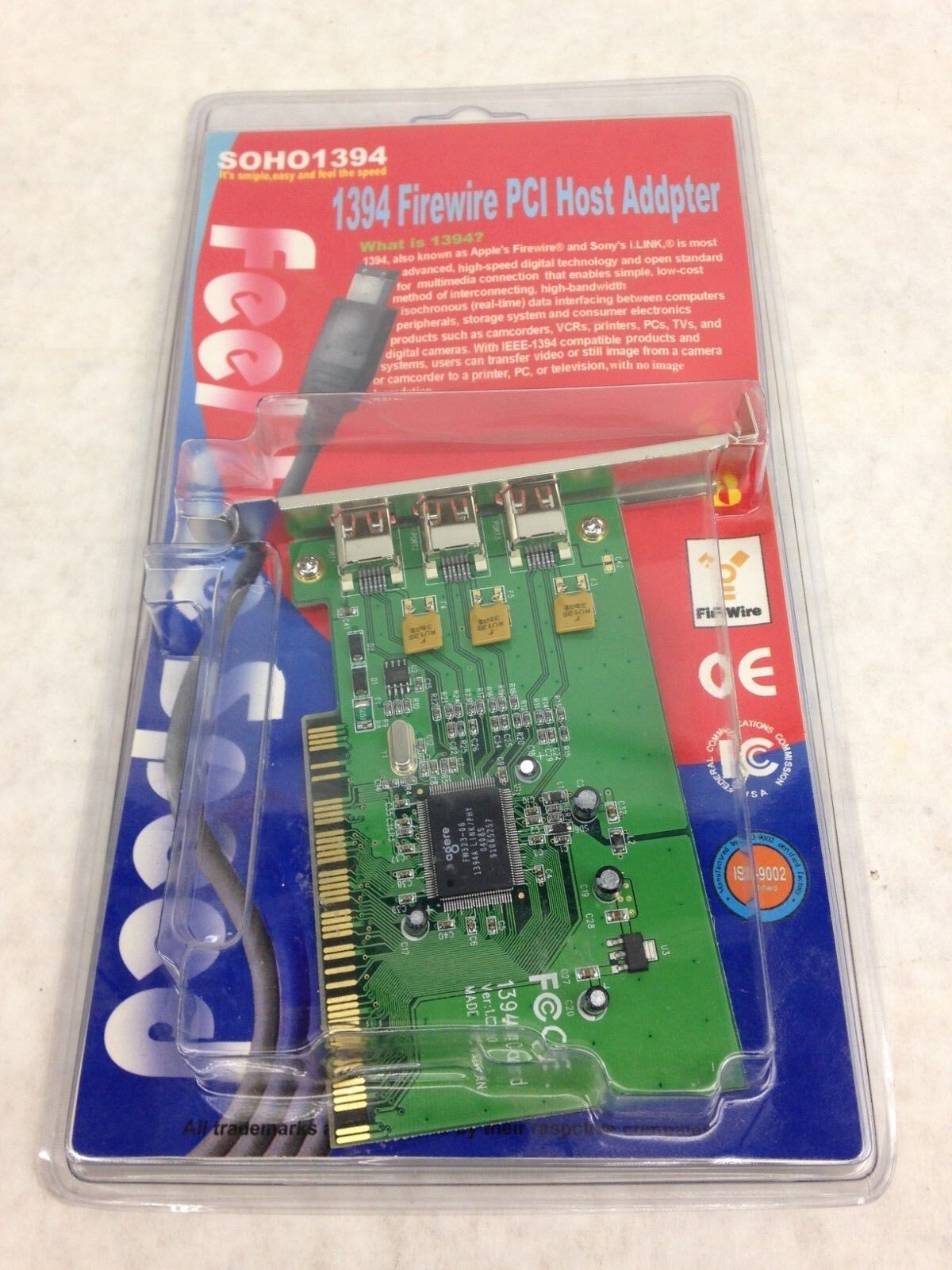 SOHO1394 Firewire PCI Host Adapter 15-102-013