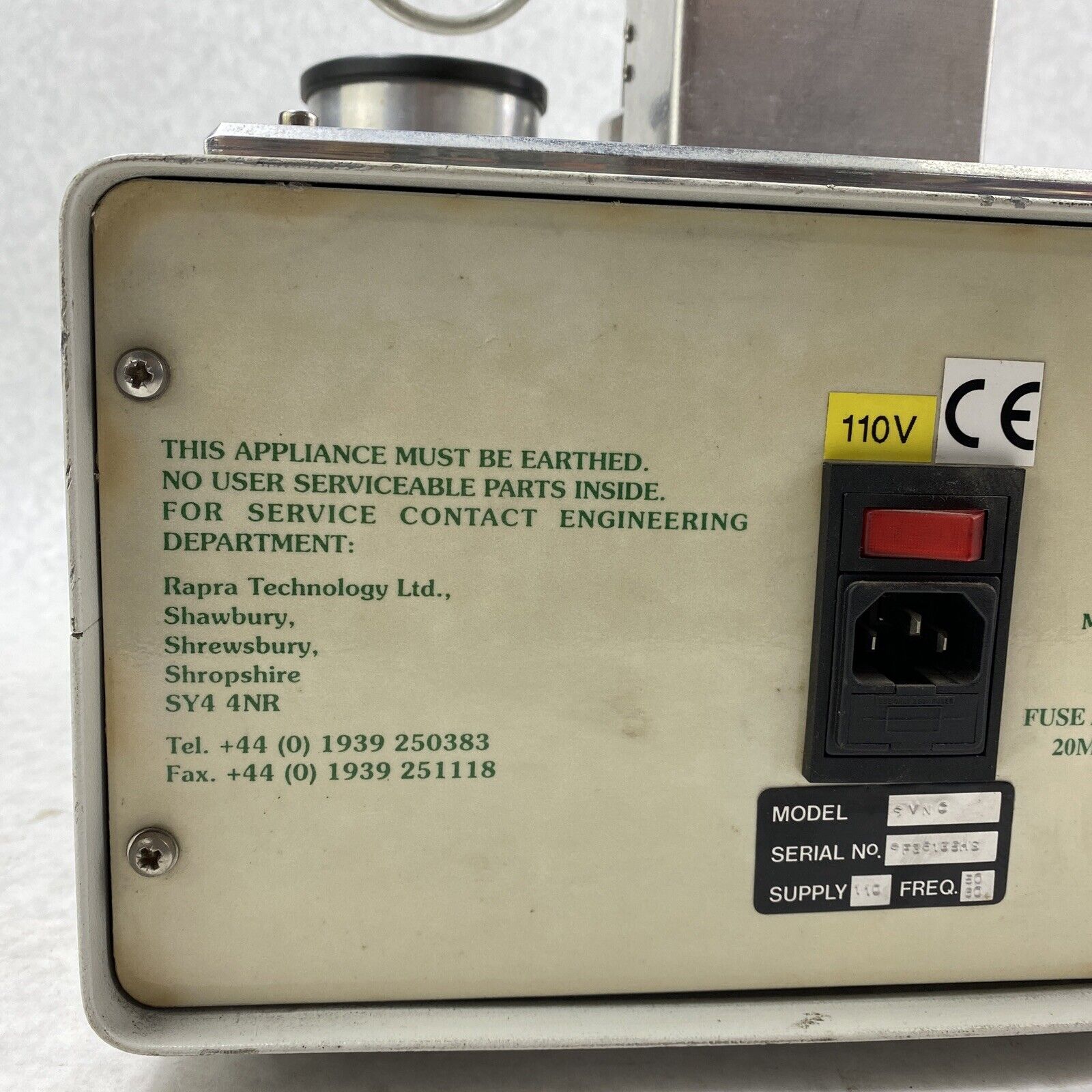 Rapra SVNC Scanning Vibrating Needle Curemeter FOR PARTS or REPAIR