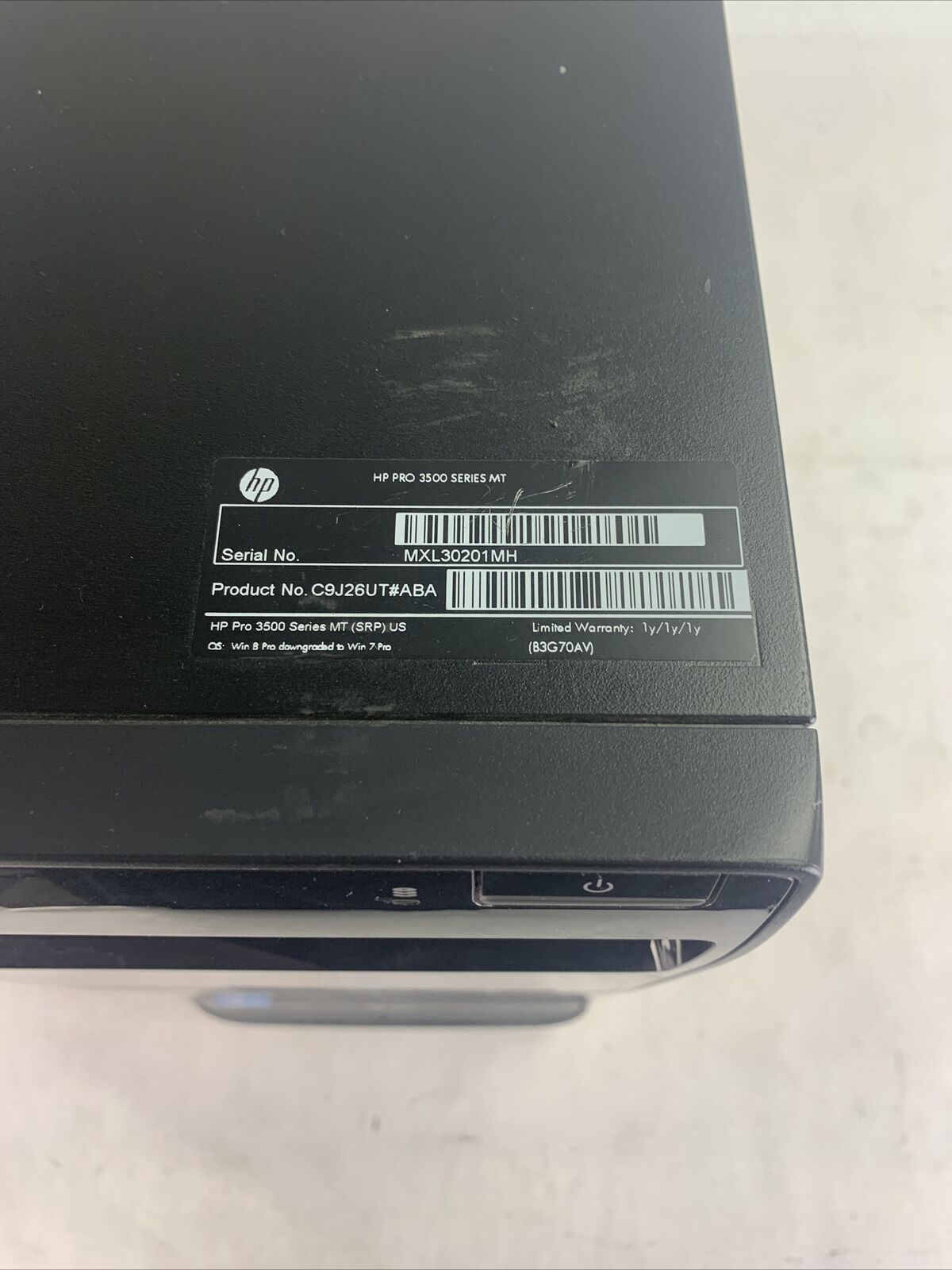 HP Pro 3500 MT Intel Corei3-3240 3.4GHz 4GB RAM No HDD No OS