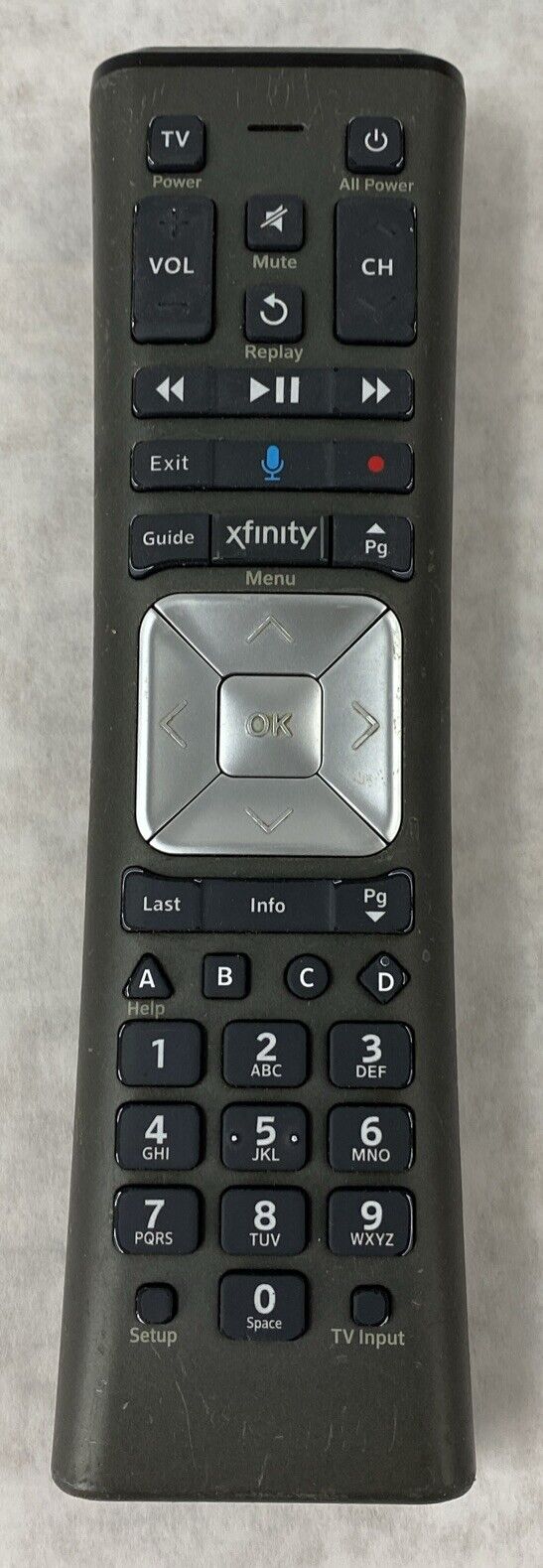Xfinity XR11 Comcast Voice Remote Control Backlit Dark Gray Grade C