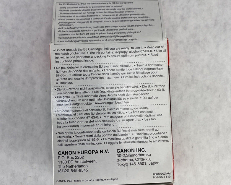 Canon BX-3 Genuine Black BJ Fax Inkjet Cartridge FAX-B100 B110 B820 B150 B155