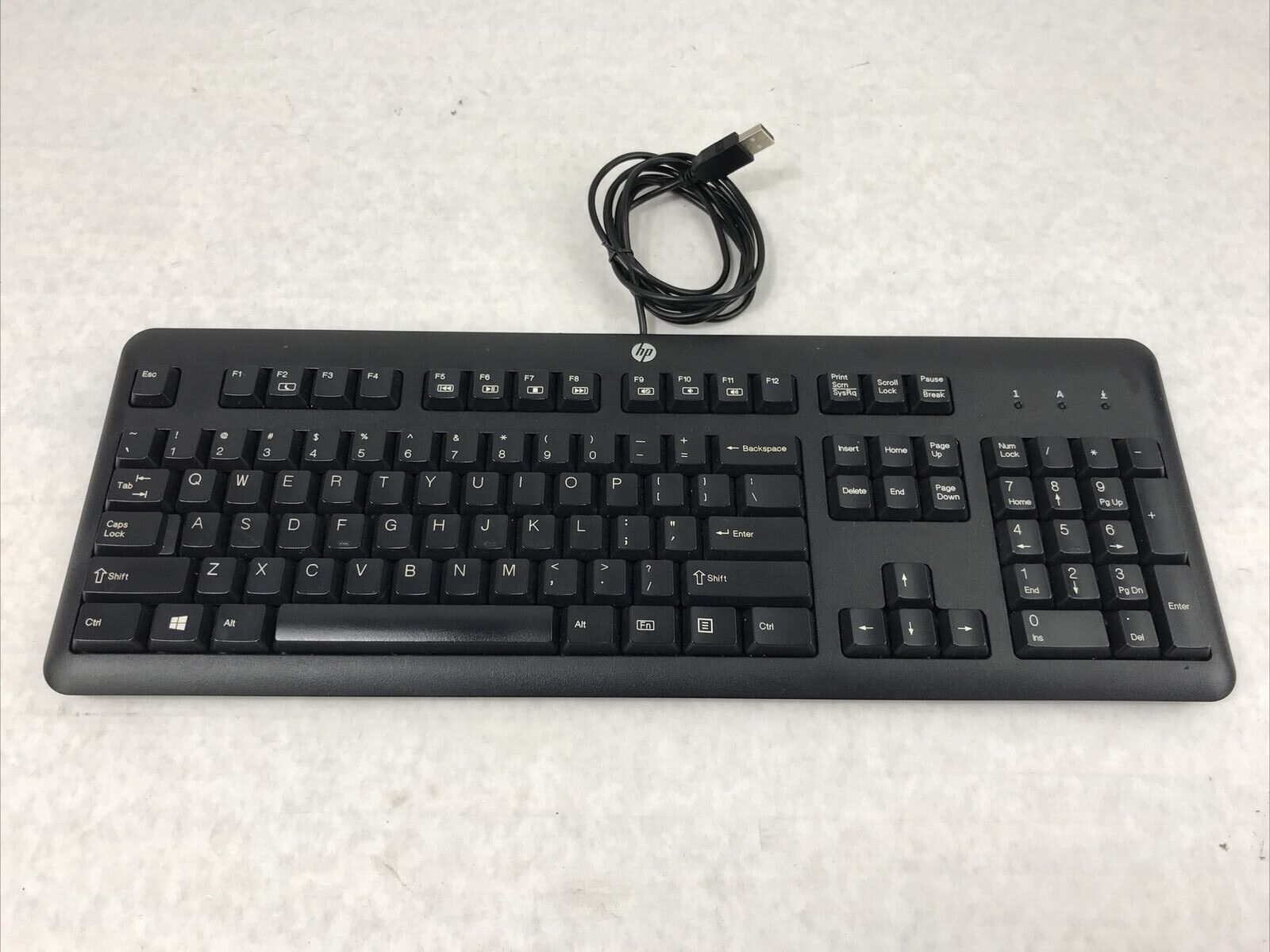 HP 672647-003 KU-1156 Black Wired Standard USB Desktop Keyboard