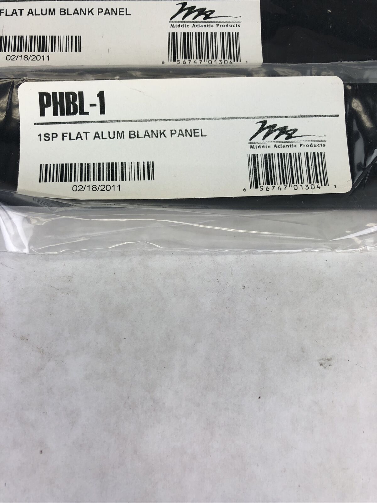 Lot of 3 Middle Atlantic Products PHBL-1 1SPFlat Alum Blank Panels