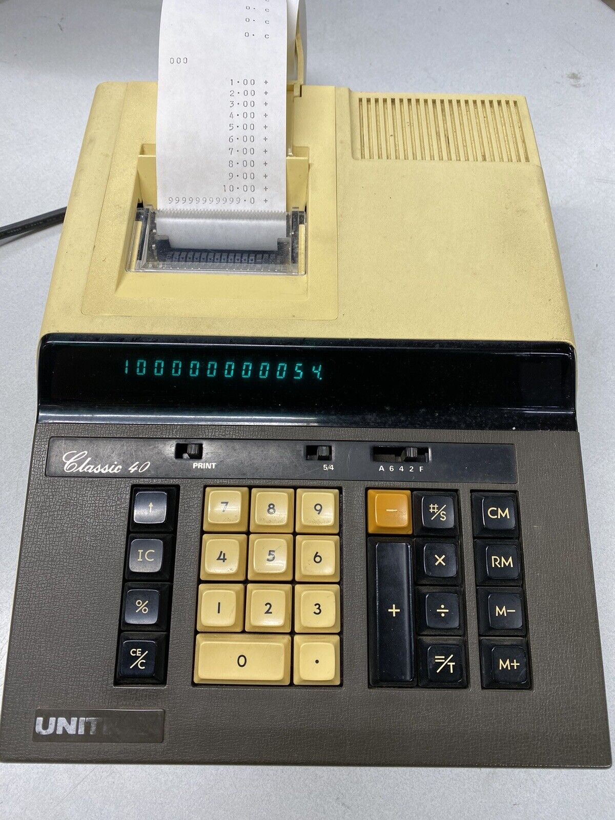 Vintage Unitrex Classic 40 Calculator Adding Machine TESTED