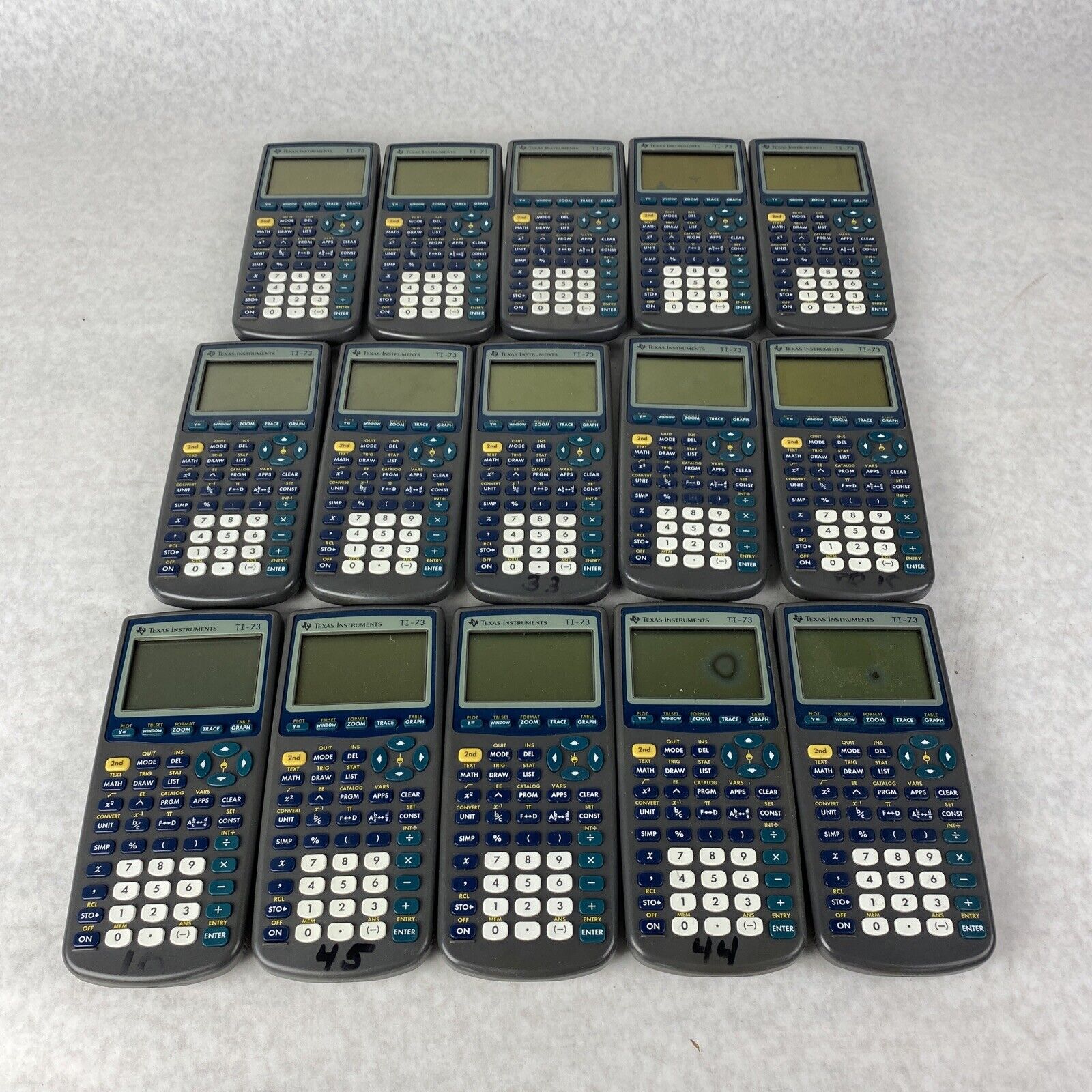 Lot of 15 Texas instrument Ti-73 Calculator -Parts or Repair