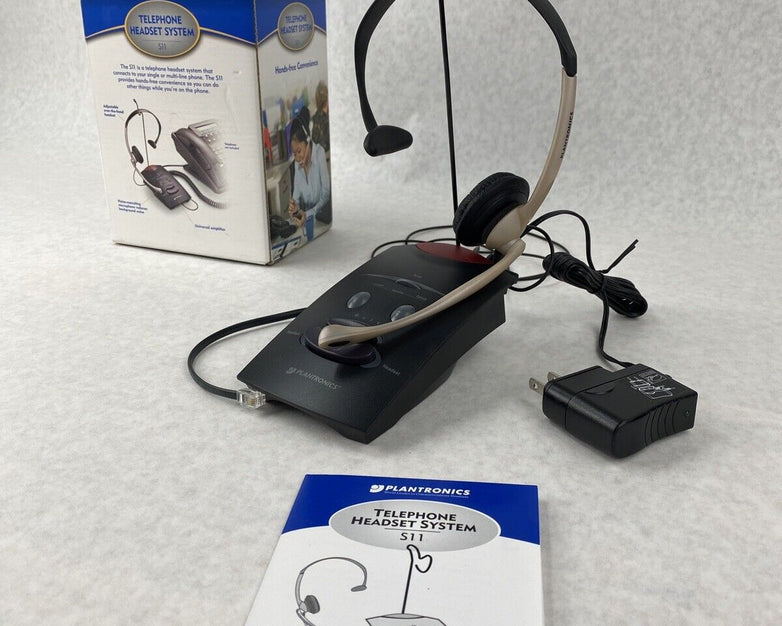 Plantronics S11 System Over Head Telephone Headset w/Noise Canceling Microphone