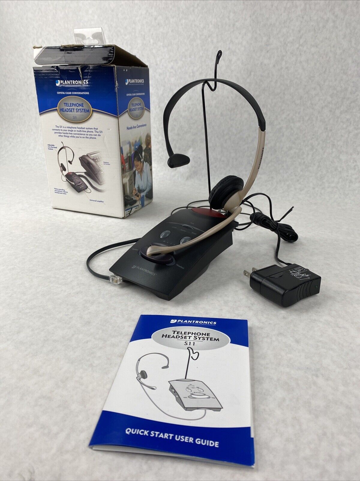 Plantronics S11 System Over Head Telephone Headset w/Noise Canceling Microphone