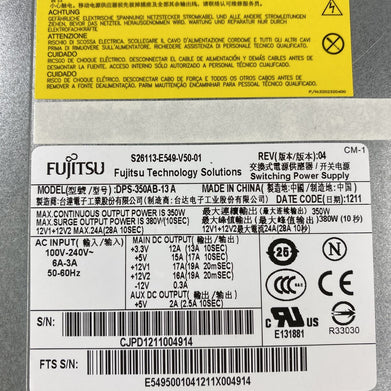 Fujitsu DPS-350AB-13A or S26113-E549-V50-01 350W 380W ATX Power Supply