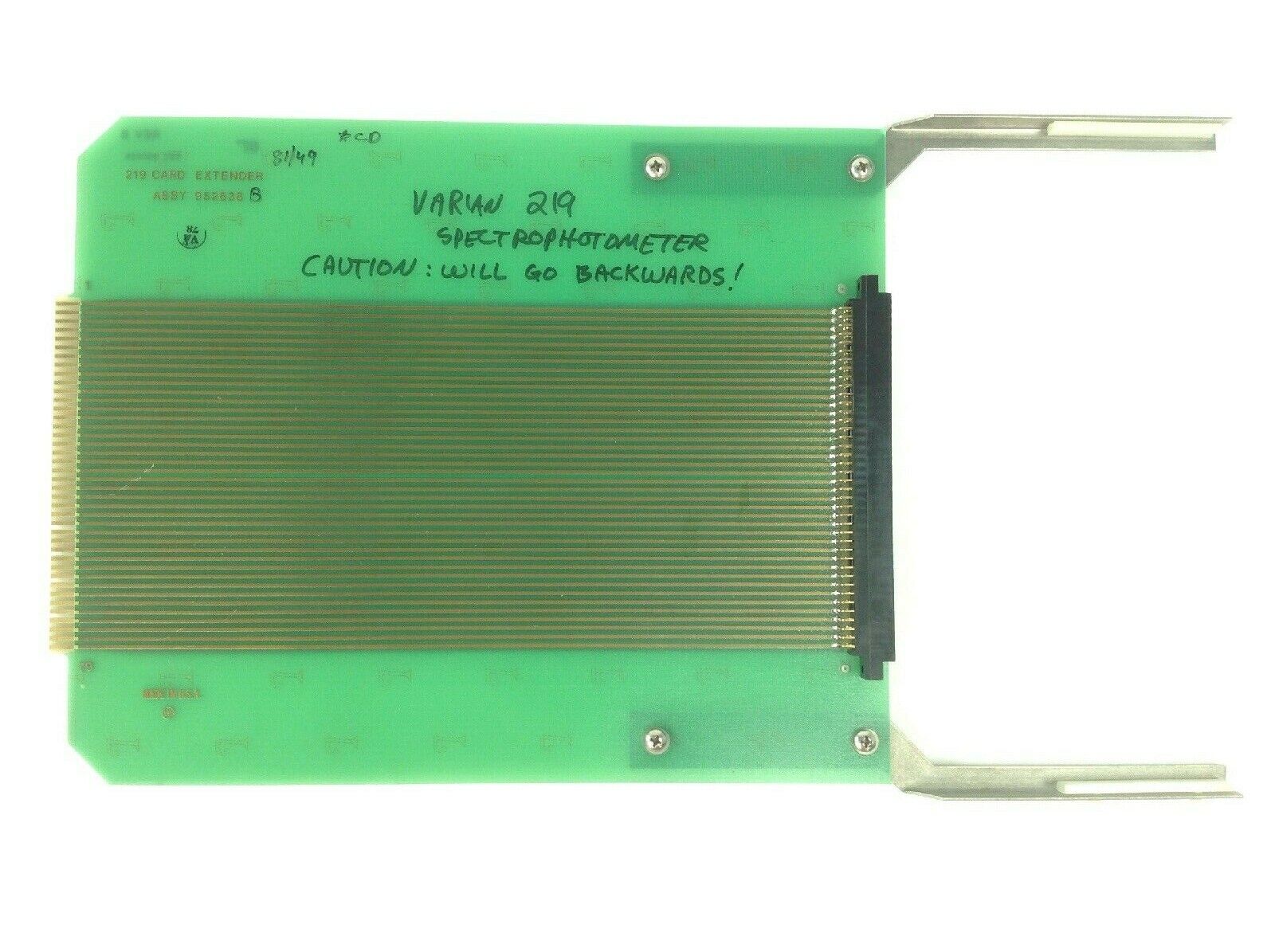Varian 219 Spectrophotometer Card Extender Assy 952638 Rev B DET 952639