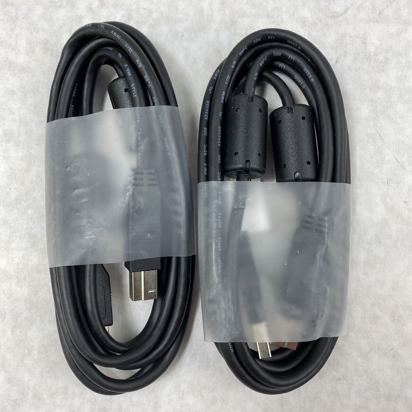 Lot(2) Genuine HP 917468 SS USB 3.0 Cable A-Male to B-Male 6ft Black