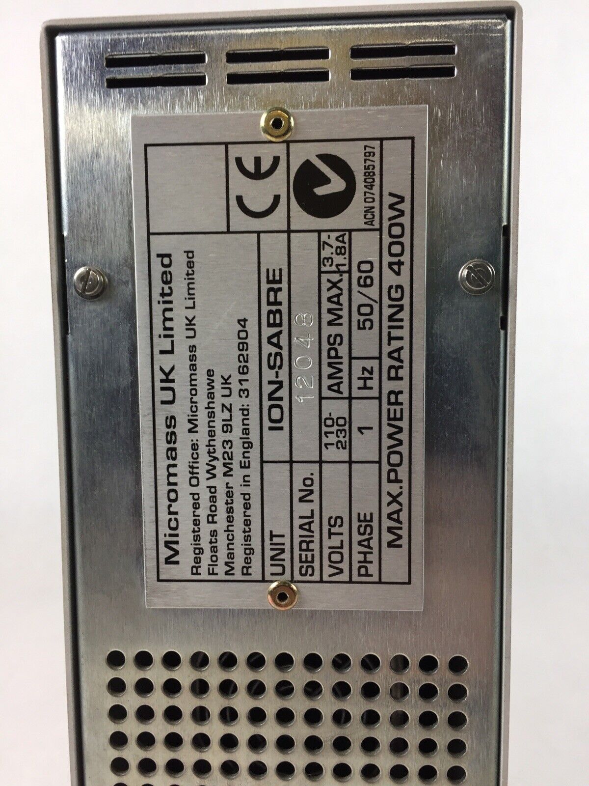Waters Micromass ion sabre control unit 12048 Controller