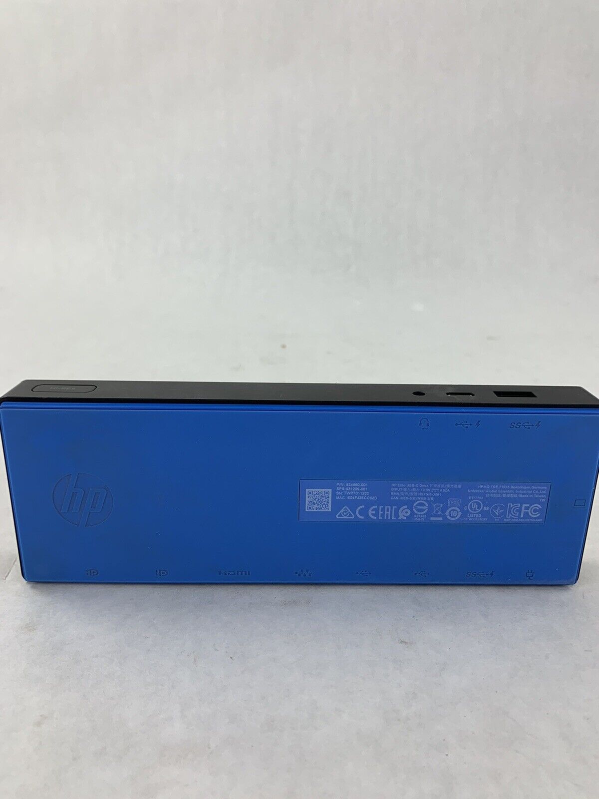 LOT of 5 HP G4 USB-C Laptop Docking Station HSTNH-U601 924850-001