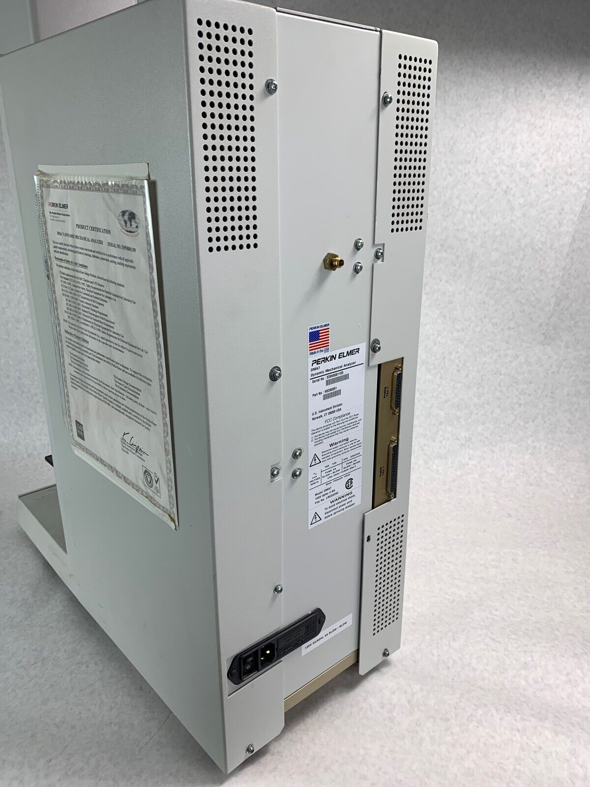 Perkin Elmer DMA 7e Dynamic Mechanical Analyzer Unable to Test N5390051