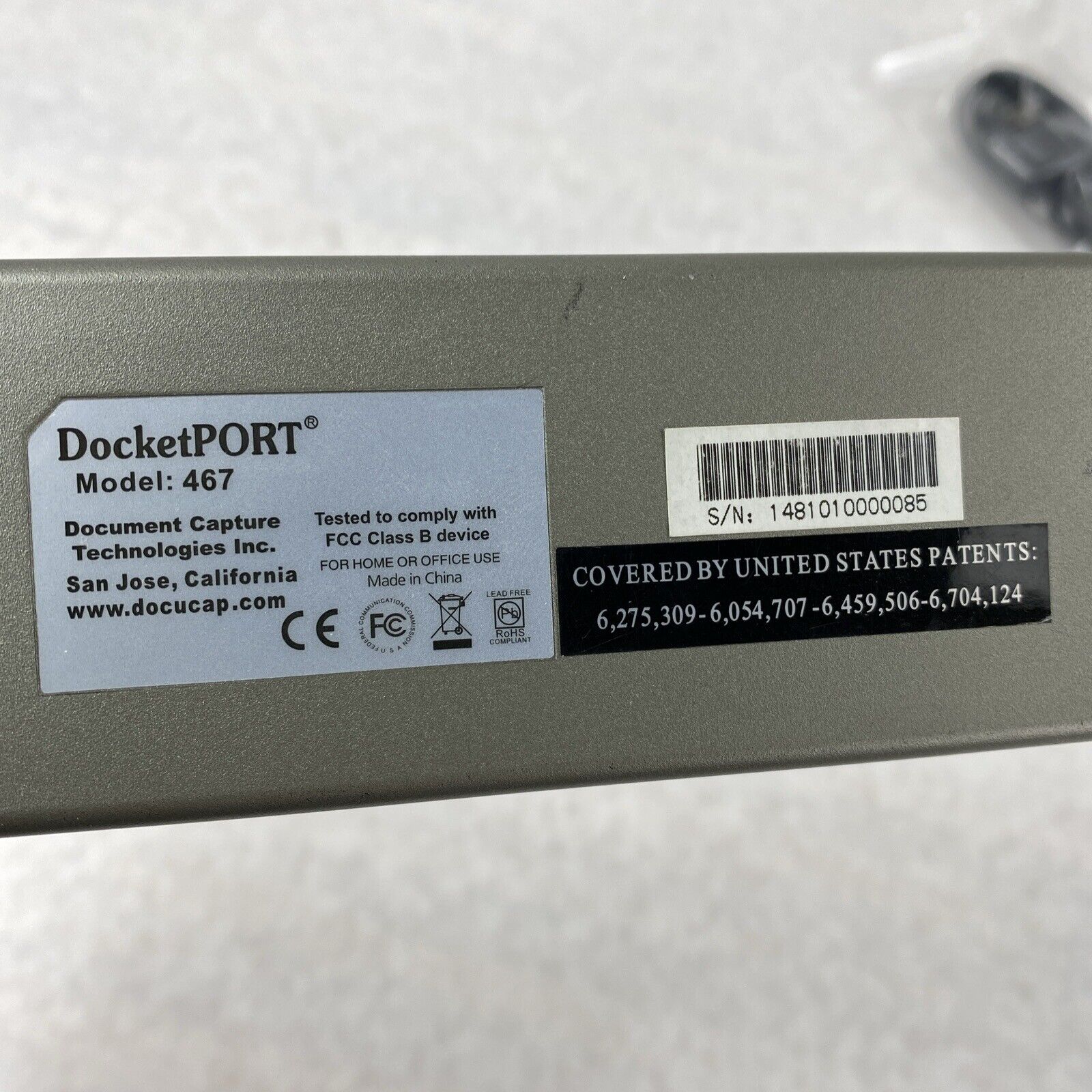 DocketPort 467 8.5" Portable Document Scanner