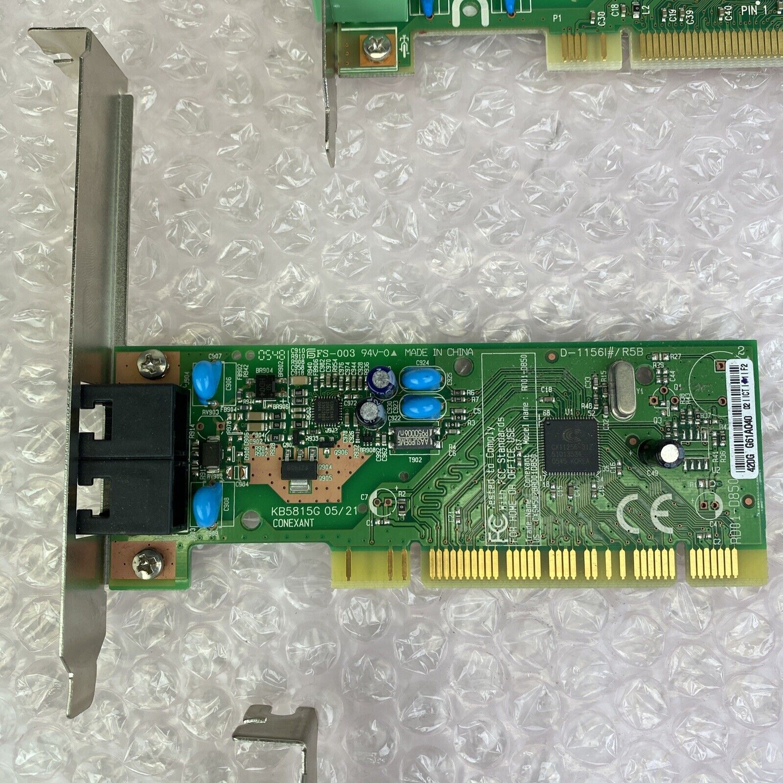 Lot of 3 various PCI card 56k fax modems Conexant KB5815G Agere 90109-2 P40