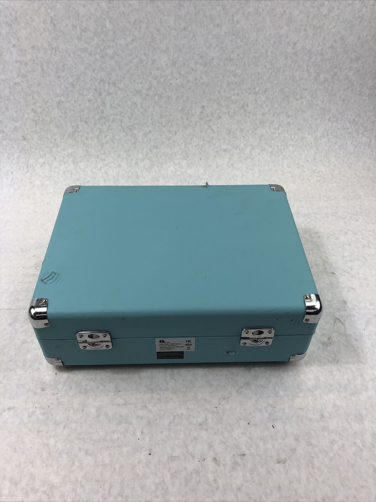 1 By One Vintage Turntable Turquoise Blue - No Power Adapter Included