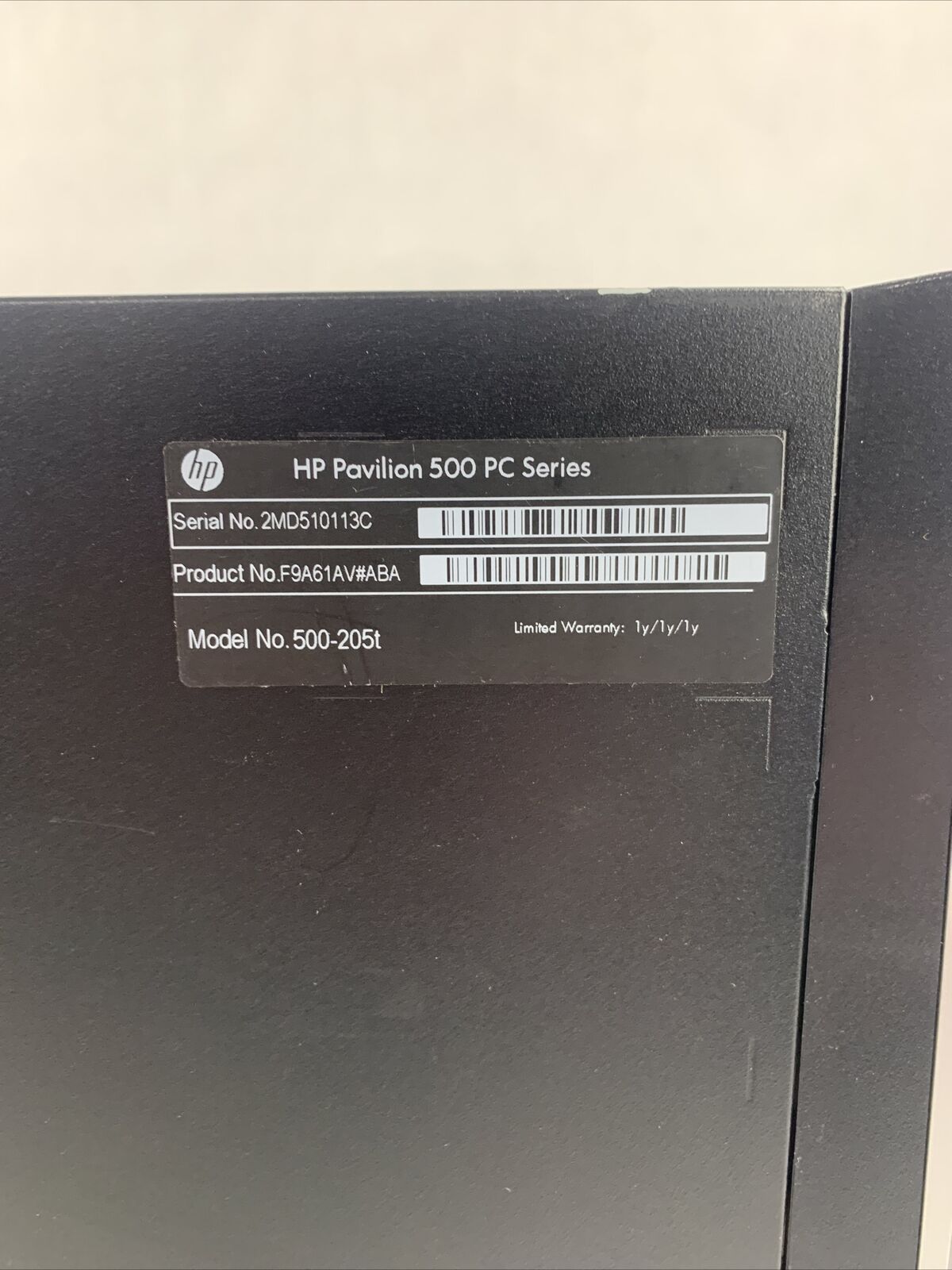 HP P2-1338 MT AMD E1-1200 1.4Ghz 4GB RAM No HDD No OS