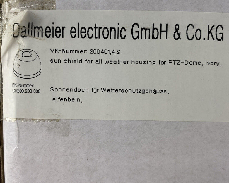 Dallmeier DSH-VS White Sun Shield for Dome Supremacy Housing / PTZ-Dome