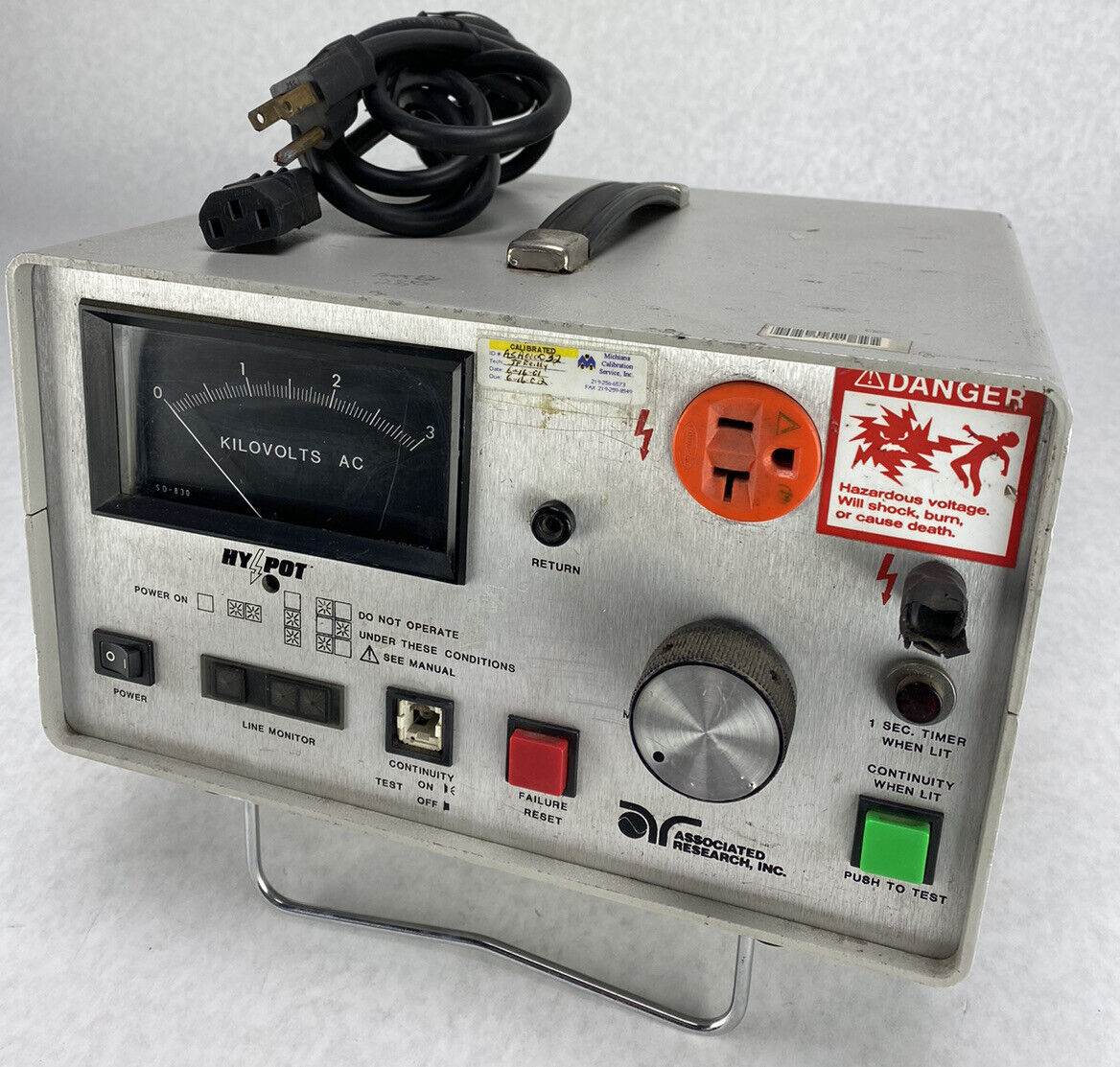 Associated Research 4040AT AC/DC Hypot Ground Continuity Test Set SOLD AS IS