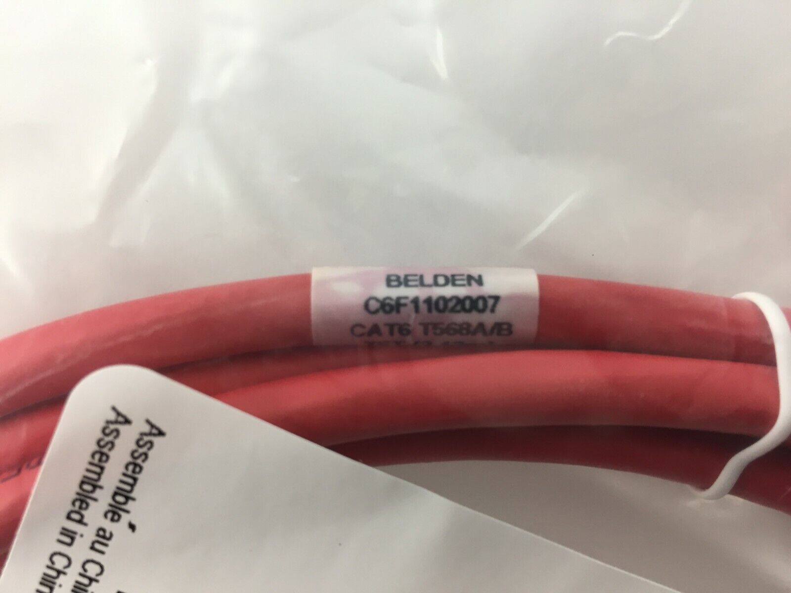 Belden C6F1102007 CAT6 Ethernet Patch Networking Cable 201739 Cord, RED, 7-Foot