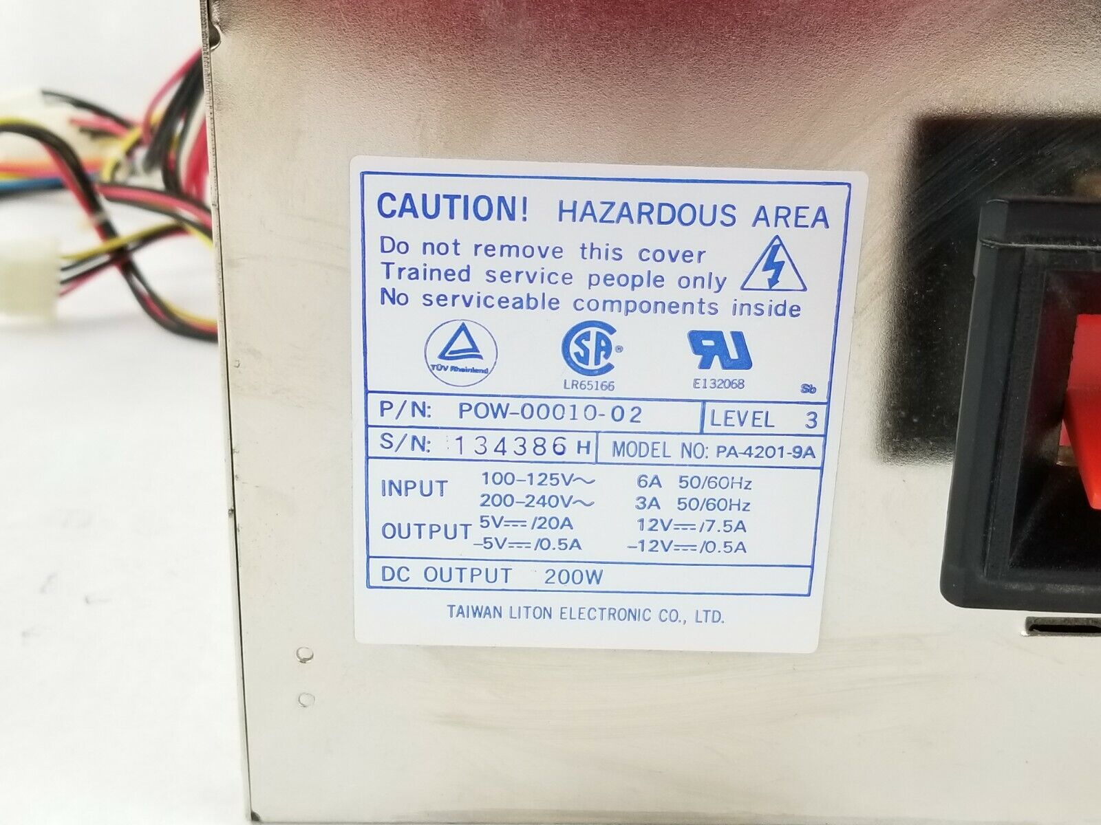 Liton PA421-9A 200W AT Power Supply POW-00010-02