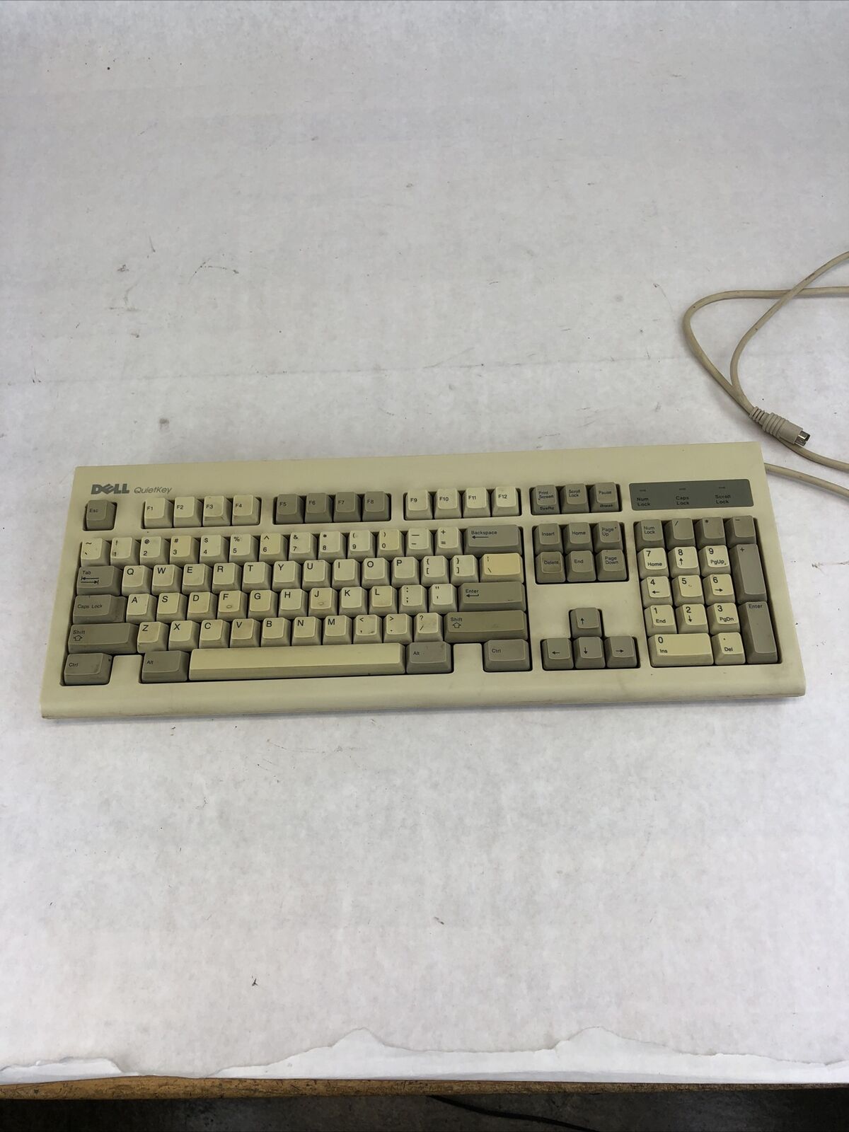 Vintage Dell Quietkey Computer Wired Keyboard SK-1000REW