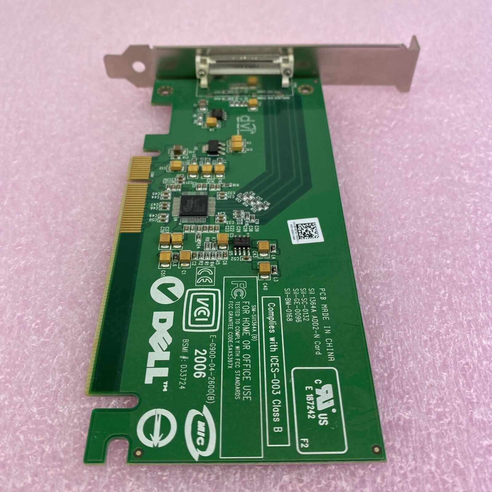 Lot of 5 Dell 0FH86 KH276 0KH276 Sil 1364A ADD2-N PCIe DVI-D full height GPU