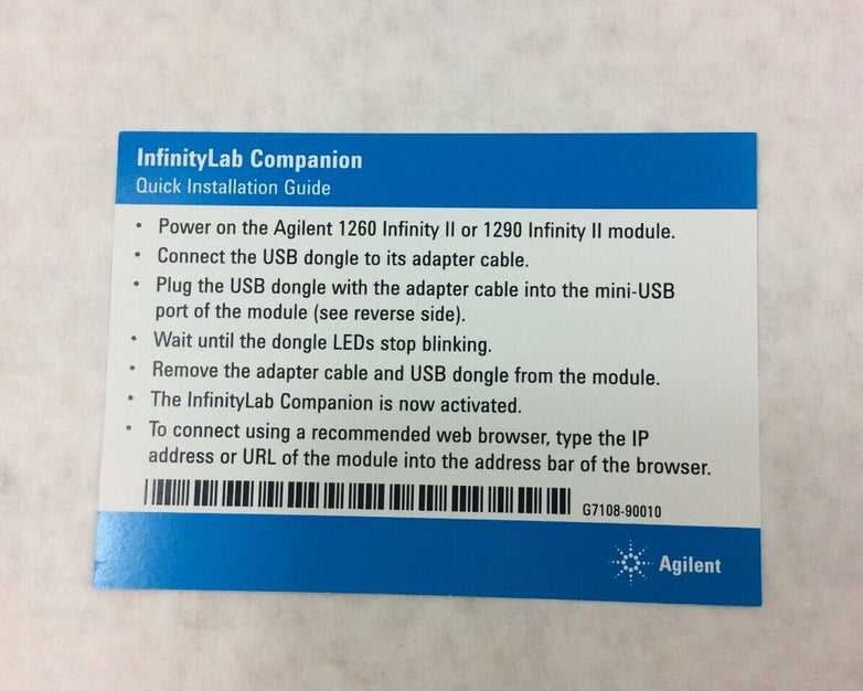 Agilent 1260 1290 Infinity Lab Companion G1708AA CmStick USB Dongle