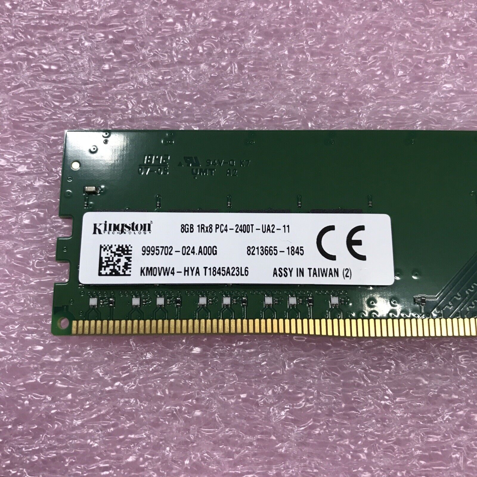 Kingston 8GB 1Rx8 PC4-2400T-UA2 KM0VW4-MID DDR4 Desktop Ram