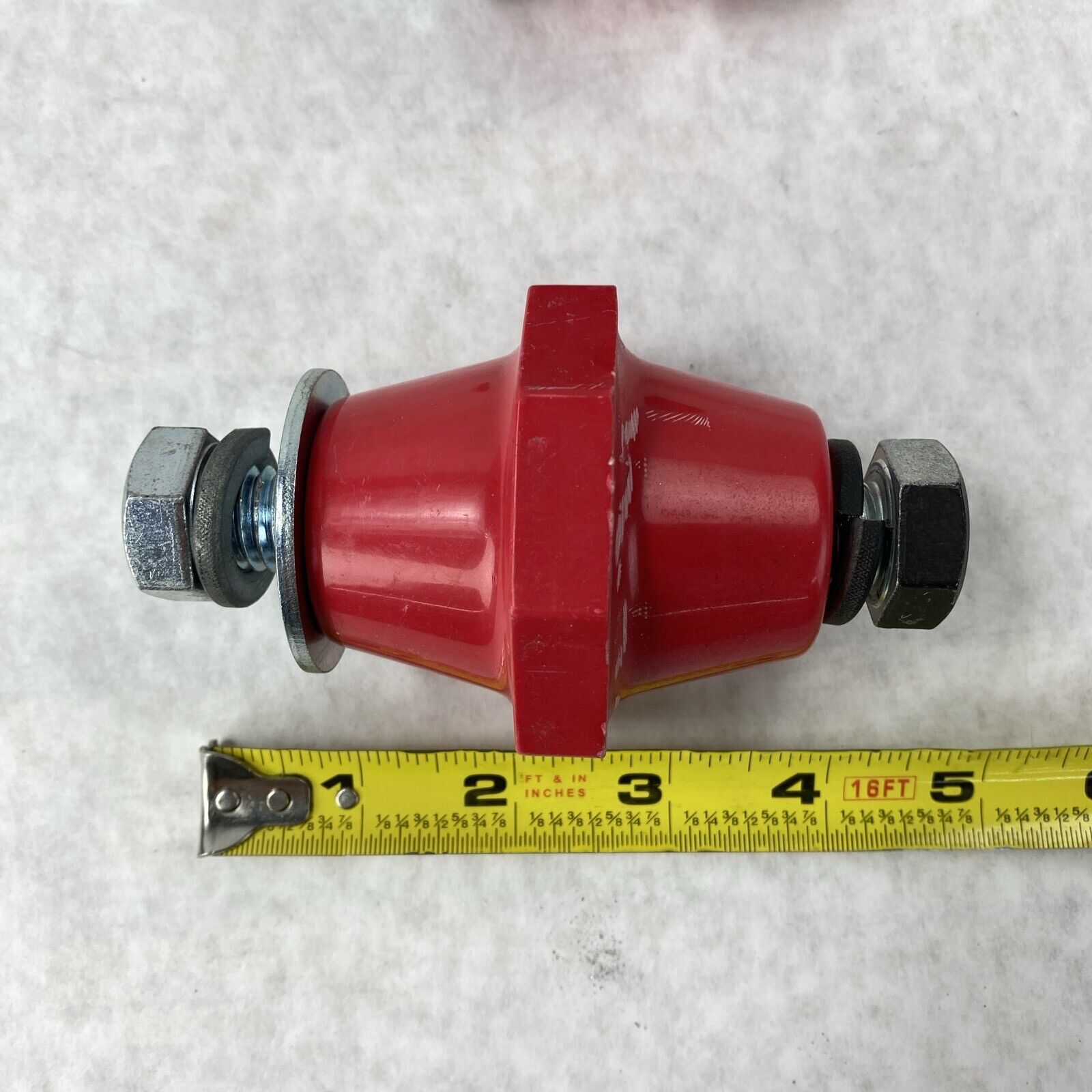 Lot( 2 ) 5/8 16mm Female Red Insulator for Bus Bar