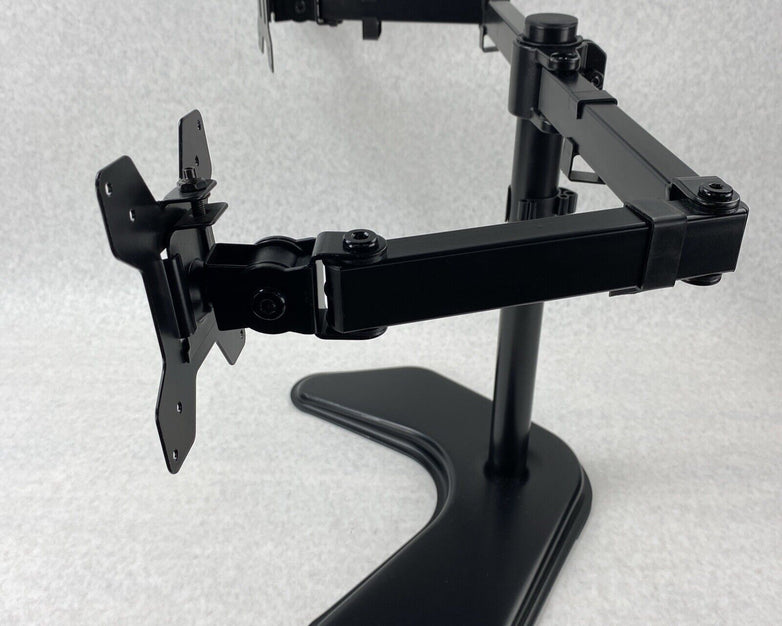 Wali MF002 Free Standing Fully Adjustable Dual LCD Monitor Desk Mount