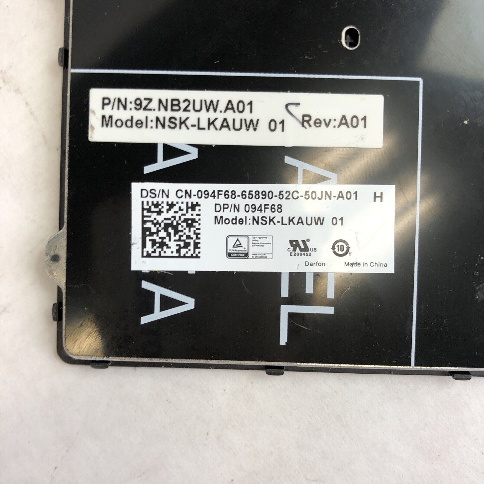 Dell Latitude Replacement Keyboard With Frame Model NSK-LKAUW 01