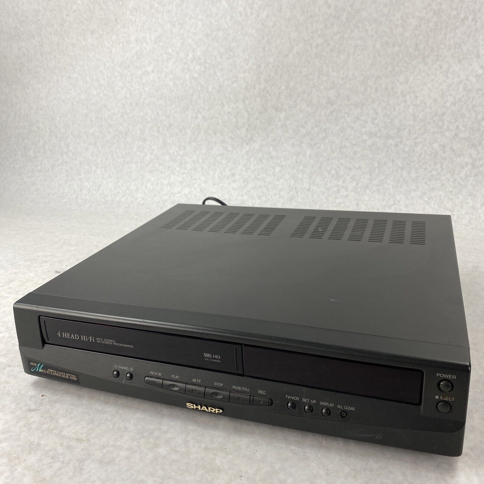 Sharp VC-H906U VCR VHS Player 4 Head HiFi Stereo Tested NO REMOTE