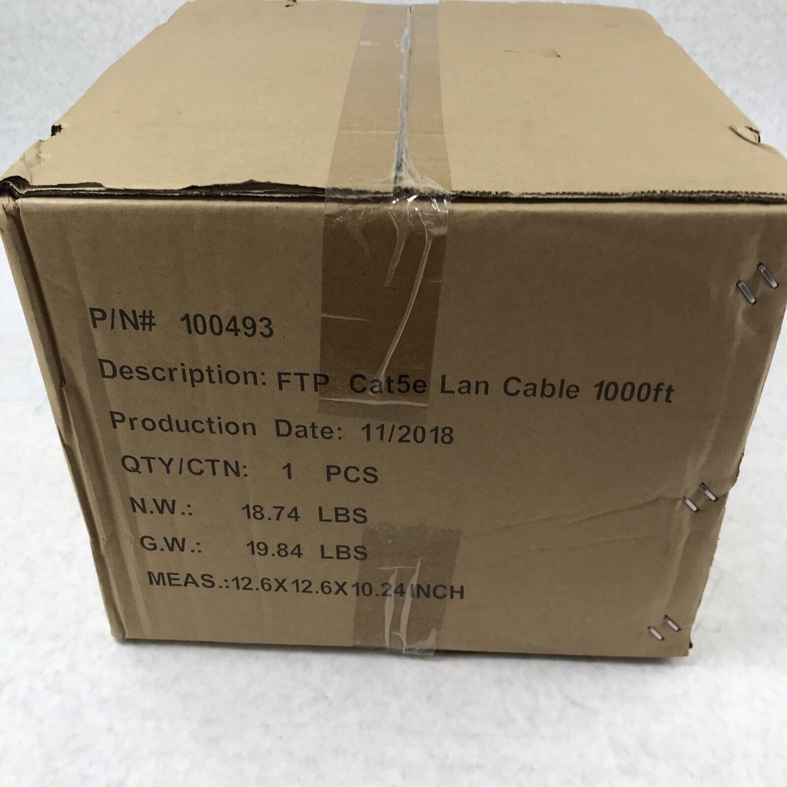 FTP Cat5e Lan Cable 1000ft Black P/N 100493