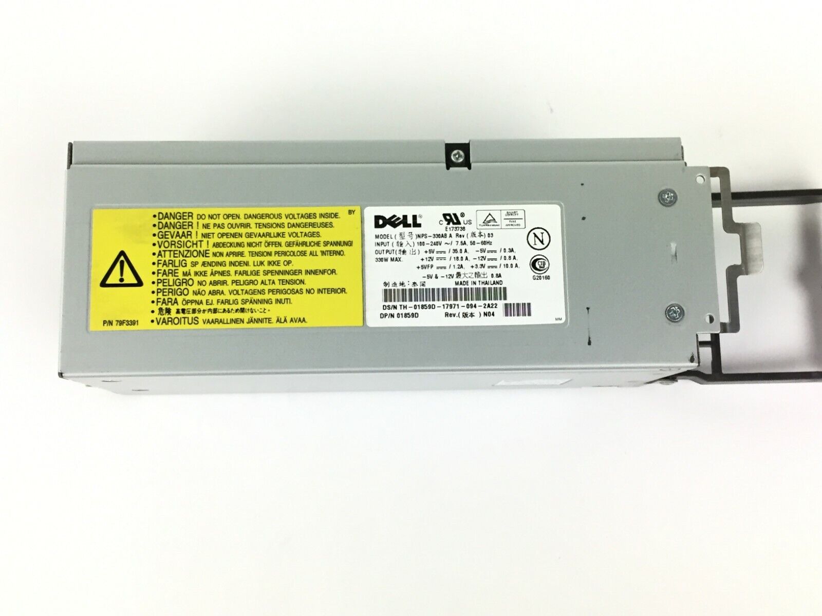 1859D Dell, Inc Dell 01859D 1859D NPS-330AB 330W Hot Swap Power Supply