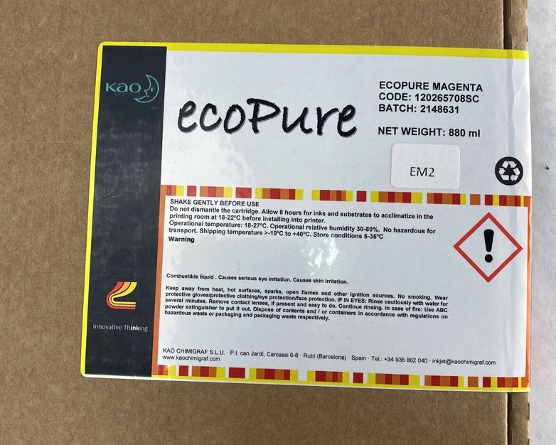 Kao Ecopure 120265708SC SS2 Ink Magenta for DX4 DX5 DX7 Printheads