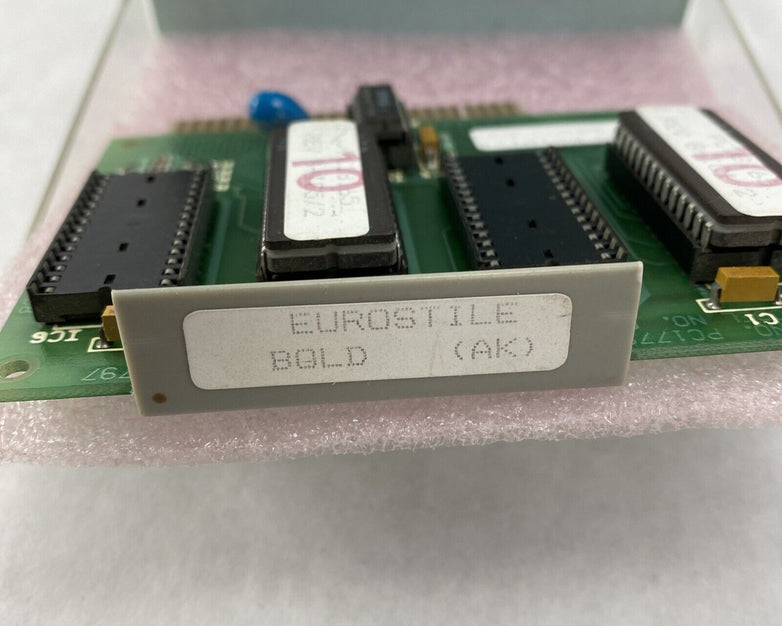 Gerber Scientific PD18124 Eurostile Bold Signmaker III & IV Graphix 3&4