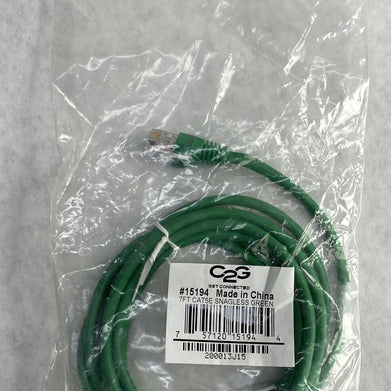 7ft Green Cat5e C2G 15194 Snagless Unshielded UTP Ethernet Patch Cable