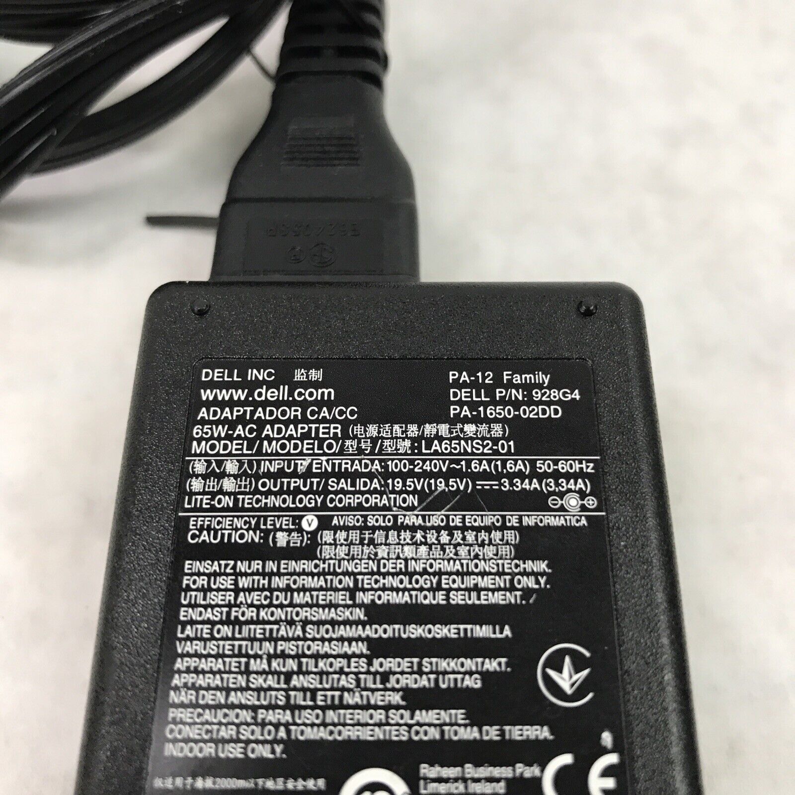 Dell 0928G4 Laptop Charger 19.5V 60Hz PA-12 Family (Lot of 2)