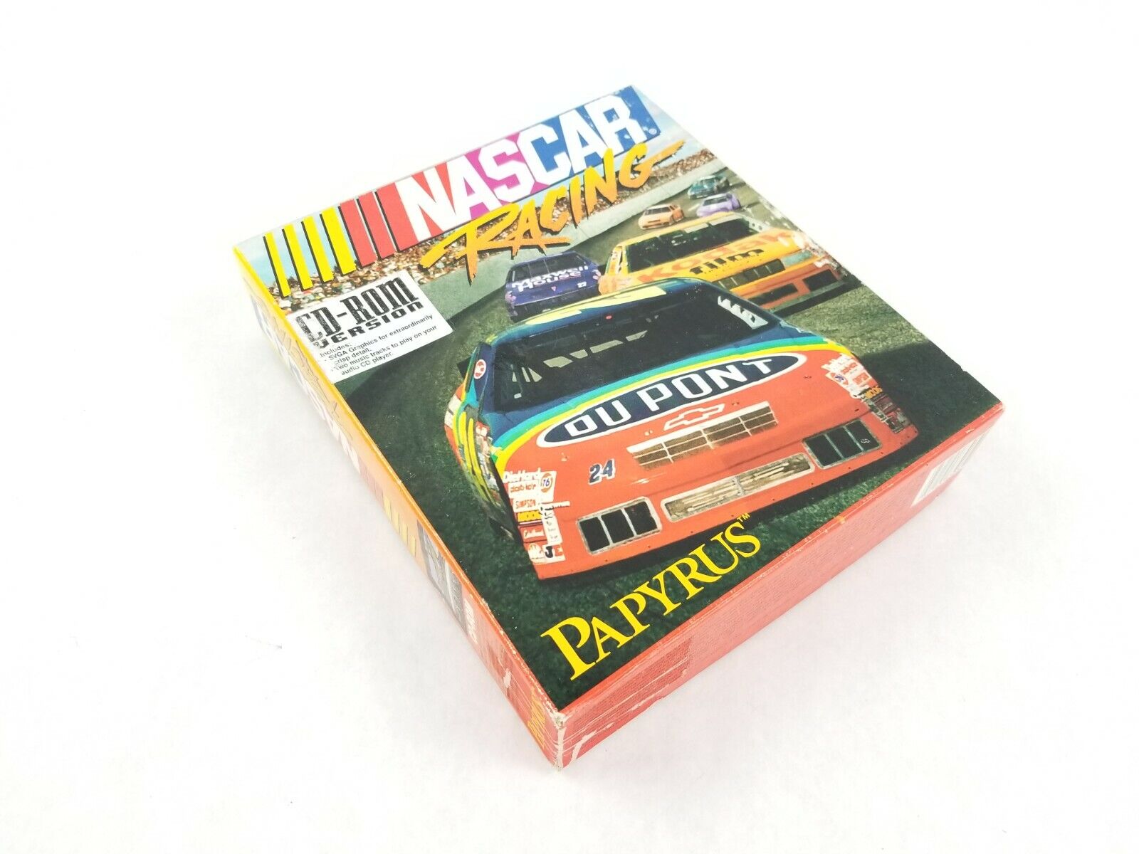 NASCAR Racing (Papyrus, 1994) - PC Windows CD-ROM With Manual and Box
