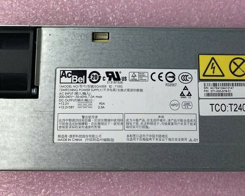AcBel SGA005 EMC 071-000-578-01 240V PSU power supply