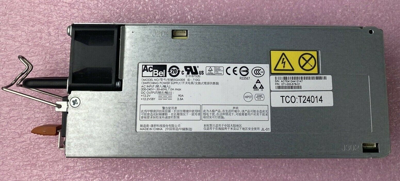 AcBel SGA005 EMC 071-000-578-01 240V PSU power supply