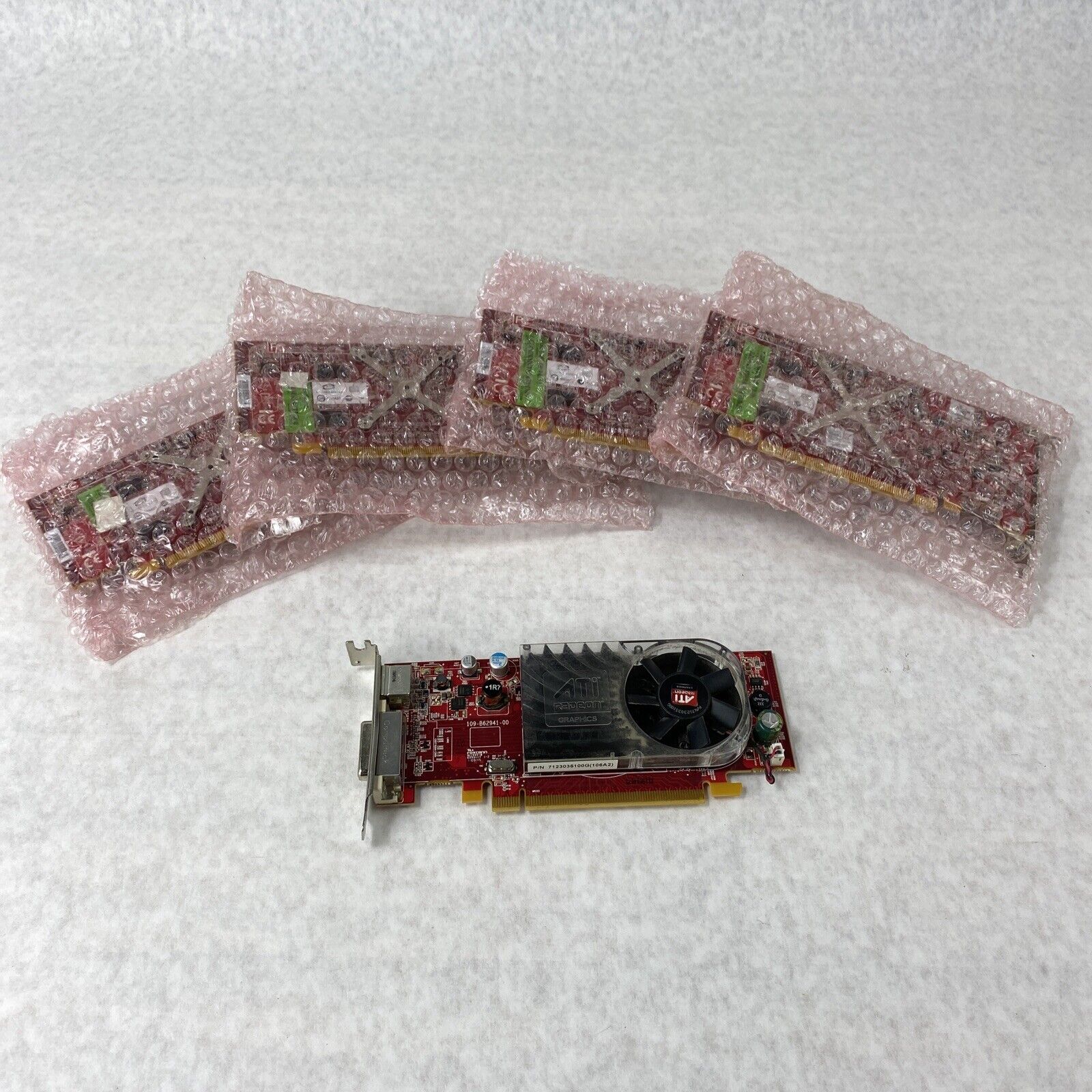 Lot of 5 ATI 0Y104D Radeon HD 3450 256MB S-Video DMS-59 PCIe video graphics GPU