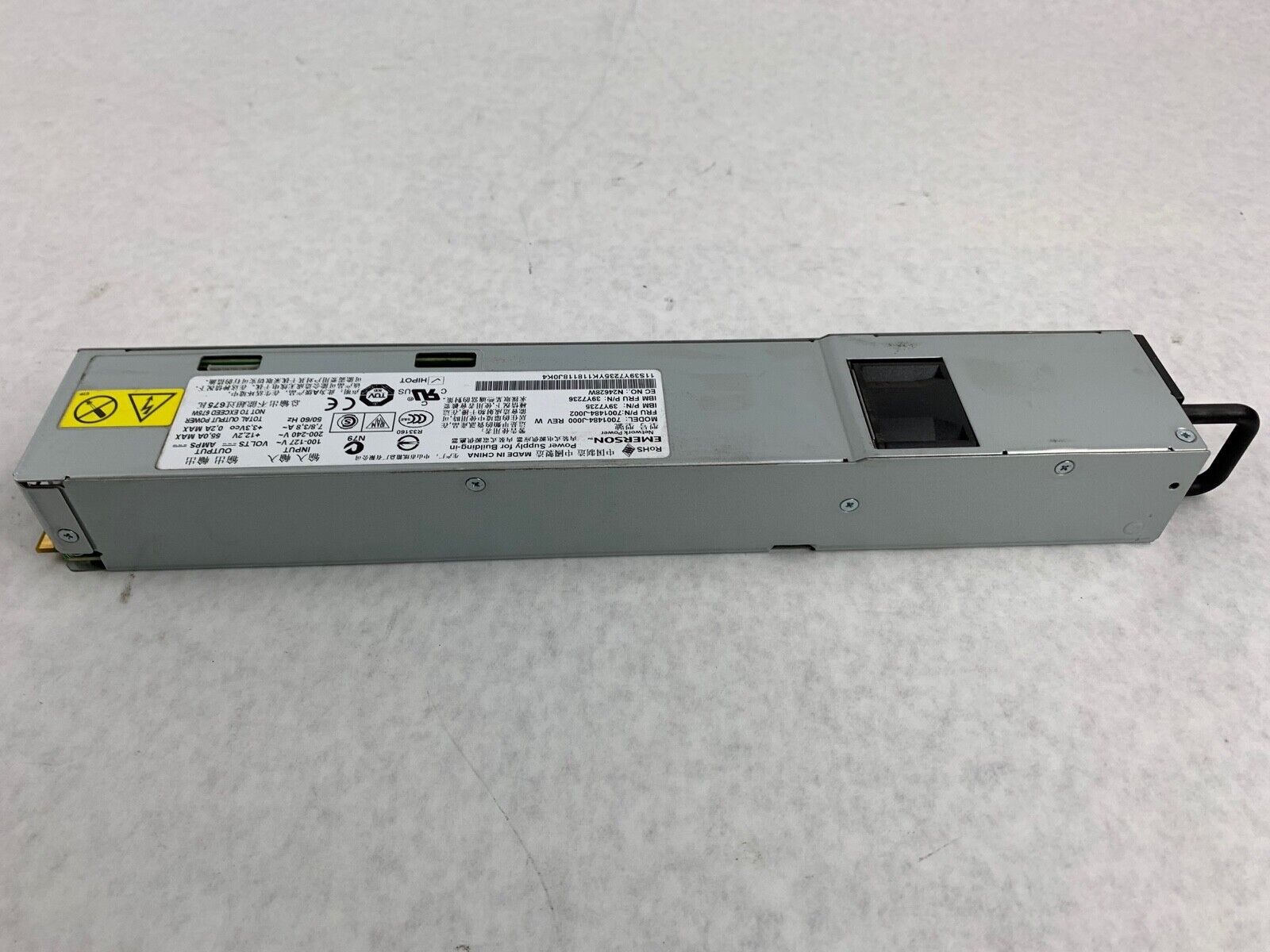IBM 675W EMERSON Power Supply 7001484-J000 for X3550/X3650 M3 P/N 39Y7226