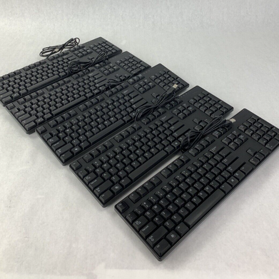 Lot of 5 Genuine Dell KB1421 0N242F L30U Quiet Slim Black USB Keyboard