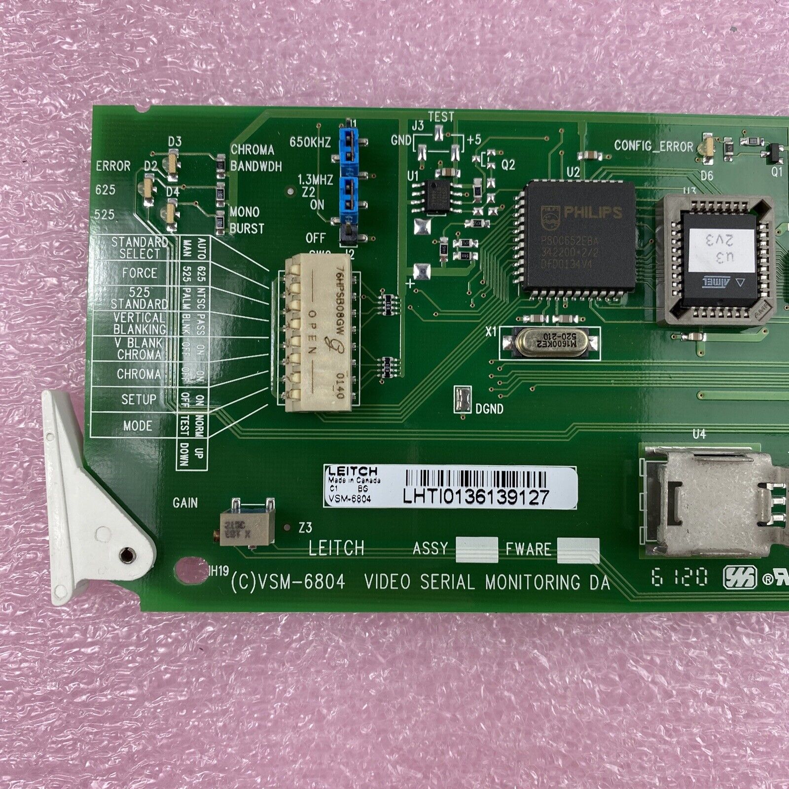 Leitch VSM-6804 video serial monitoring DA card