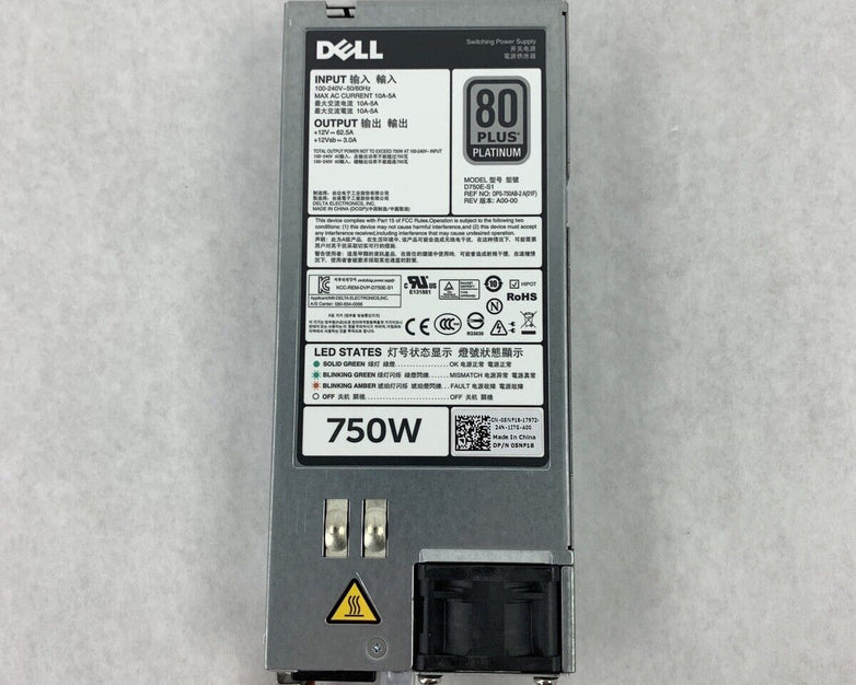 Dell 750W 80+ Platinum Power Supply D750-S1