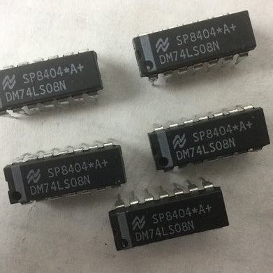 DM74LS08N (SP8404), 14 Pin Dip (Lot of 5) NEW