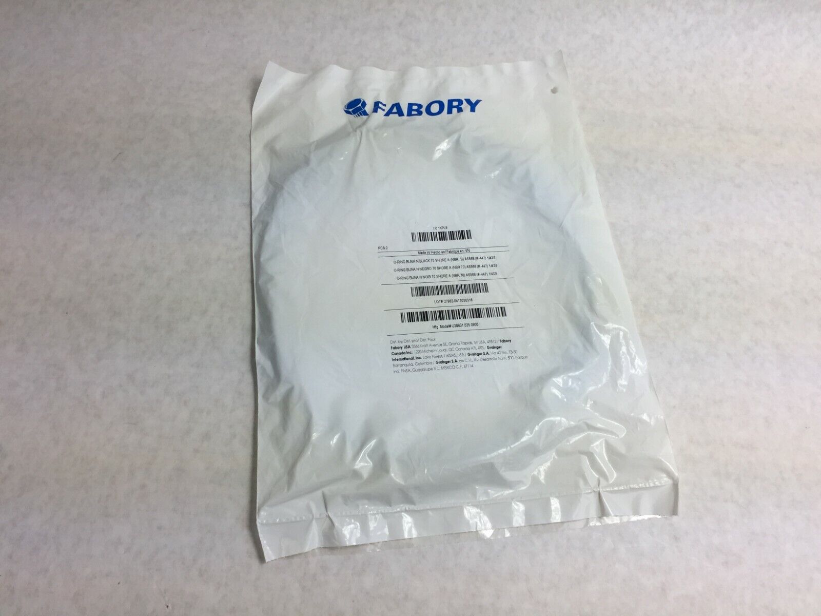 Fabory 1KPL8 AS-568 O-Ring 1/4 x 9.    2 in Package  Factory Sealed